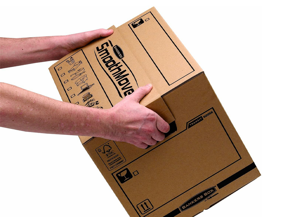 CAISSE TRANSPORT FELLOWES CARGO 300X370X400MM PACK DE 10