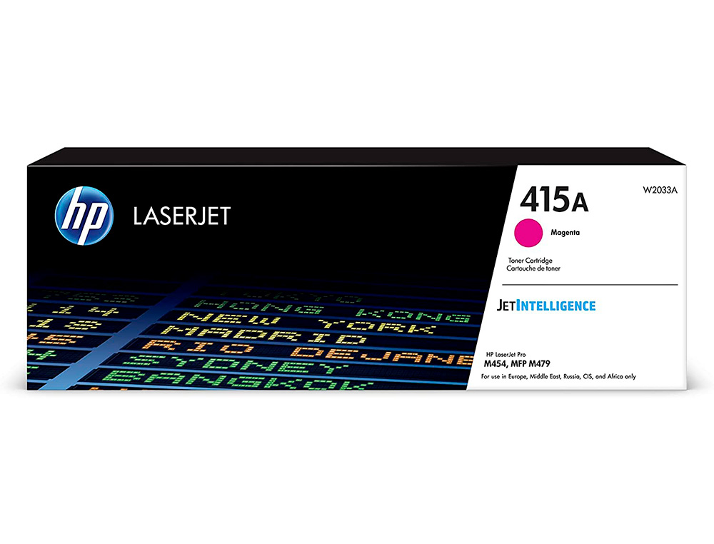 CARTOUCHE D'ENCRE HP 415A POUR HP COLOR LASERJET PRO M454 MFP M479 MAGENTA 2100P