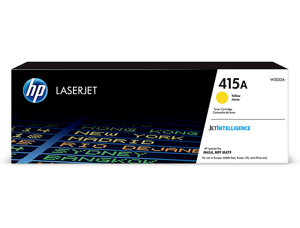 CARTOUCHE D'ENCRE HP 415A POUR HP COLOR LASERJET PRO M454 MFP M479 JAUNE 2100P