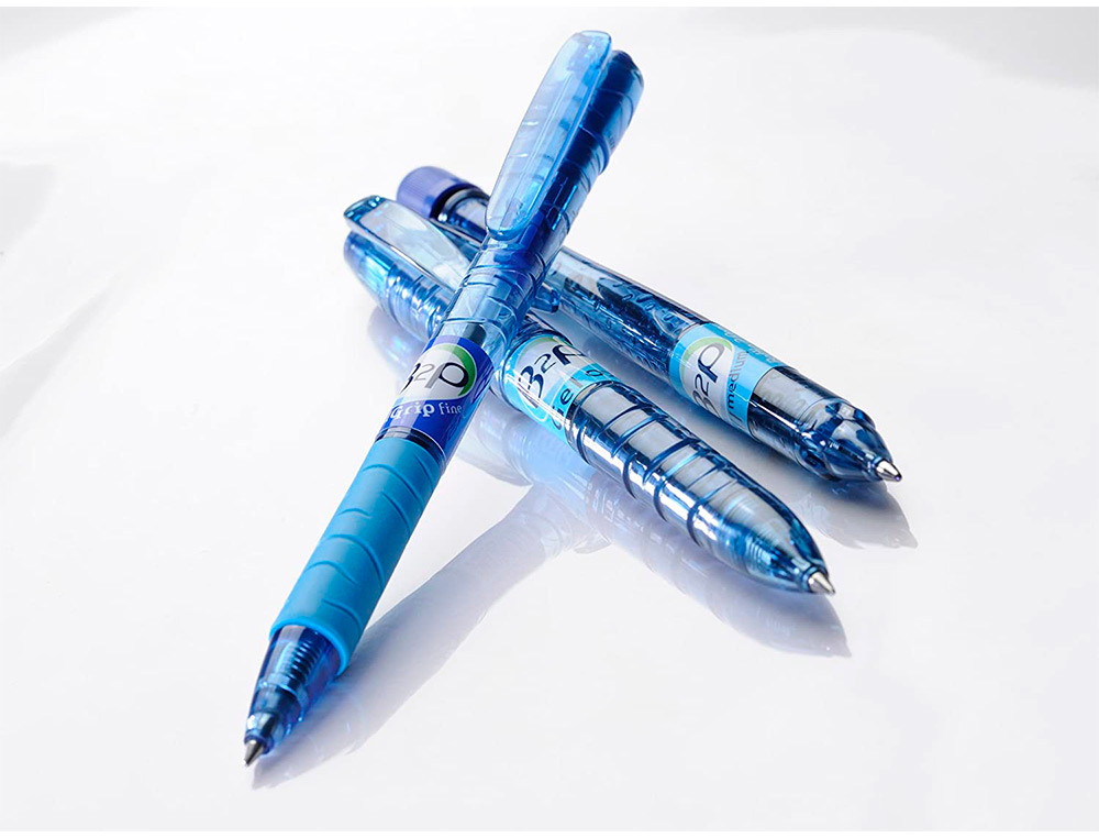RECHARGE PILOT STYLO-BILLE SUPERGRIP REXGRIP 4 COULEURS  RFJS GPM BILLE B2P POINTE     0.7 BLEU