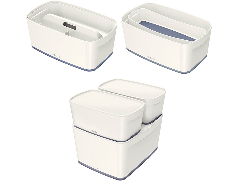BAC RANGEMENT LEITZ MYBOX FORMAT A5 5L 318X128X3191MM BLANC GRIS