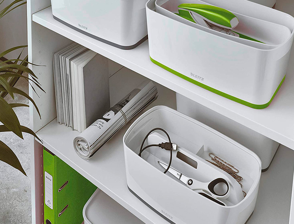 BAC RANGEMENT LEITZ MYBOX FORMAT A5 5L 318X128X3191MM BLANC VERT