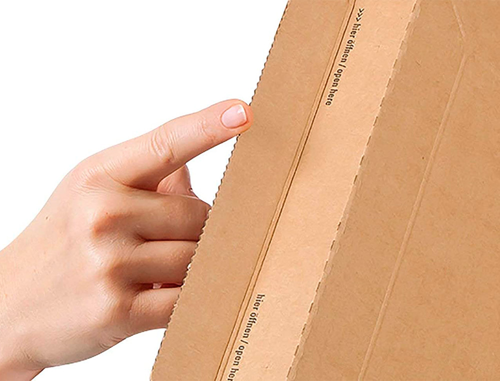 POCHETTE EXPEDITION COLOMPAC CARTON ONDULE BANDE ADHESIVE 570X420X50MM