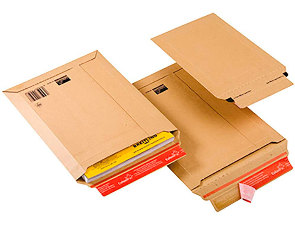 POCHETTE EXPEDITION COLOMPAC CARTON RIGIDE BLANC BANDE     ADHESIVE 310X445X30