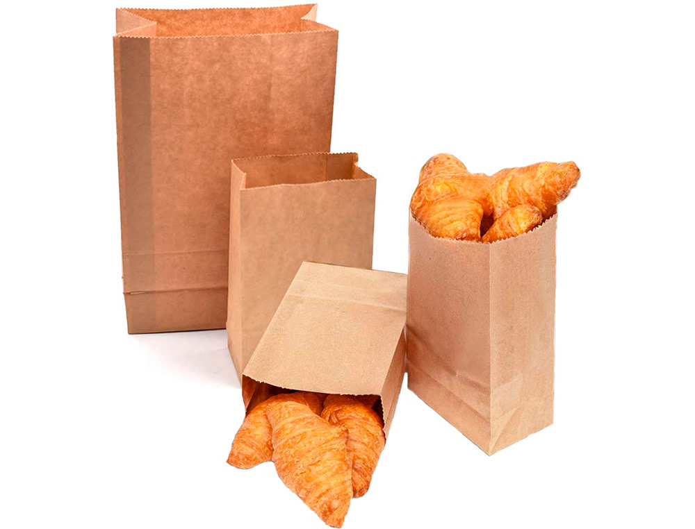 SACHET ALIMENTAIRE KRAFT BRUN 70G/M2 BIODEGRADABLE 24X42X6CM LOT DE 100