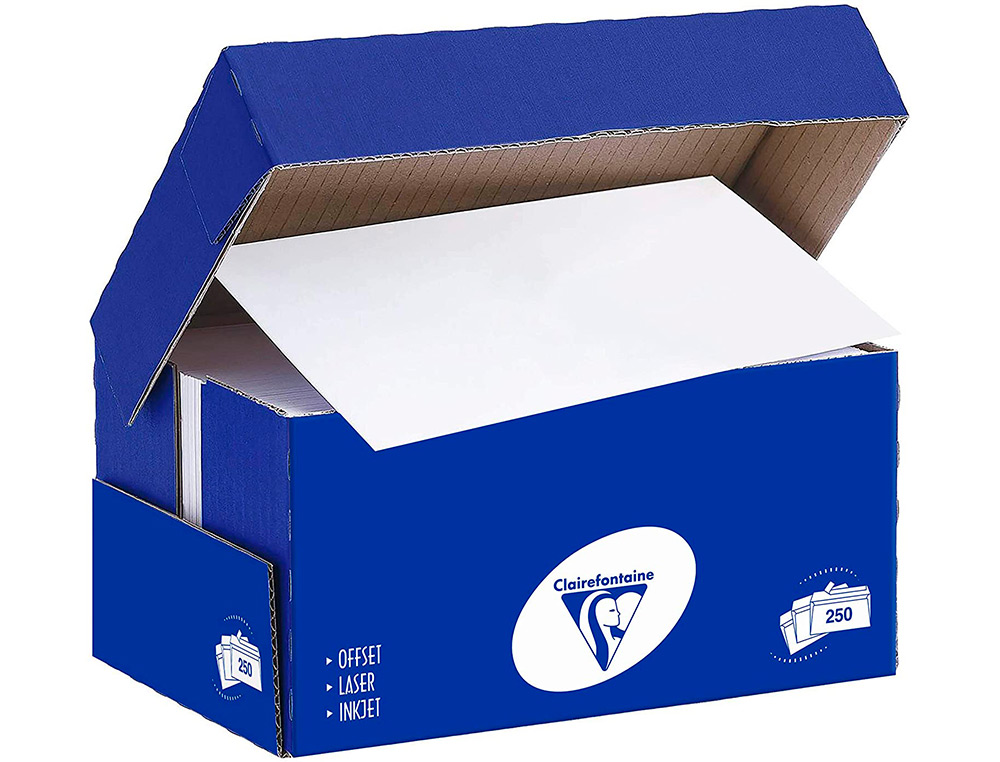 ENVELOPPE CLAIREFONTAINE BANDE DE PROTECTION 90G       110X220MM BLANCHE  BOITE DE   250 UNITES
