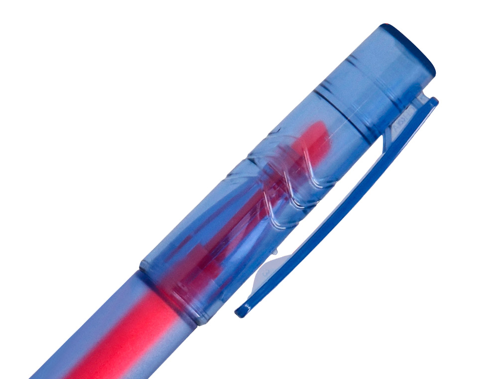 SURLIGNEUR Q-CONNECT FLUORESCENT CORPS TRANSPARENT POINTE BISEAUTEE TRAIT 1-5MM GRIP COLORIS ASSORTIS POCHETTE 4 UNITES