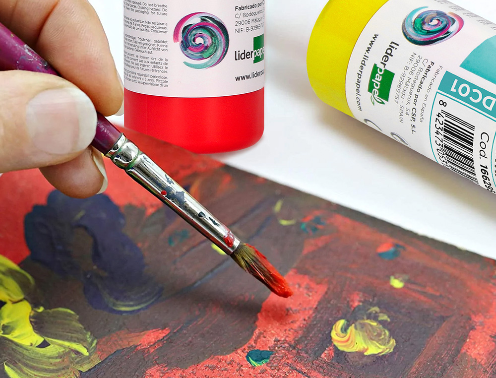 PEINTURE ACRYLIQUE LIDERPAPEL COLORIS MARRON BOUTEILLE 80ML