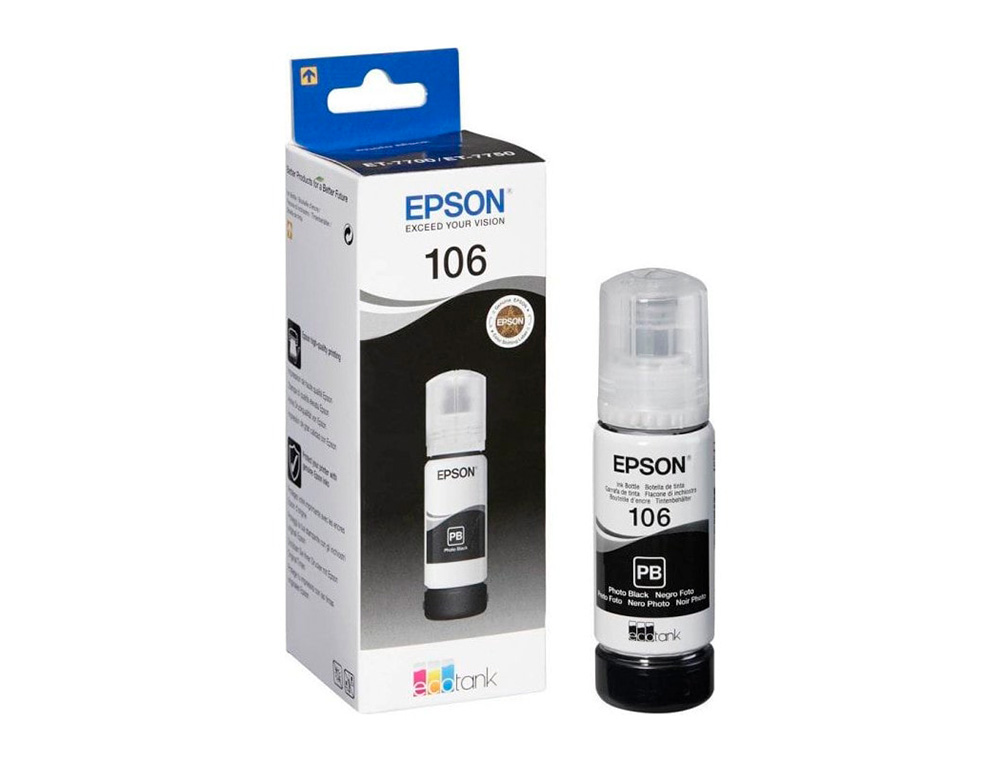 CARTOUCHE ENCRE EPSON /106 ECOTANK INK BOTTLE /ECOTANK ET-7700 / ET-7750 NOIR