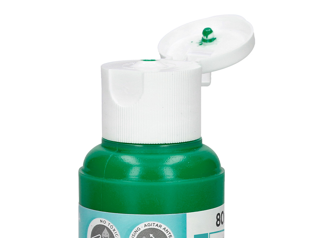 PEINTURE ACRYLIQUE LIDERPAPEL COLORIS VERT FONCE BOUTEILLE 80ML