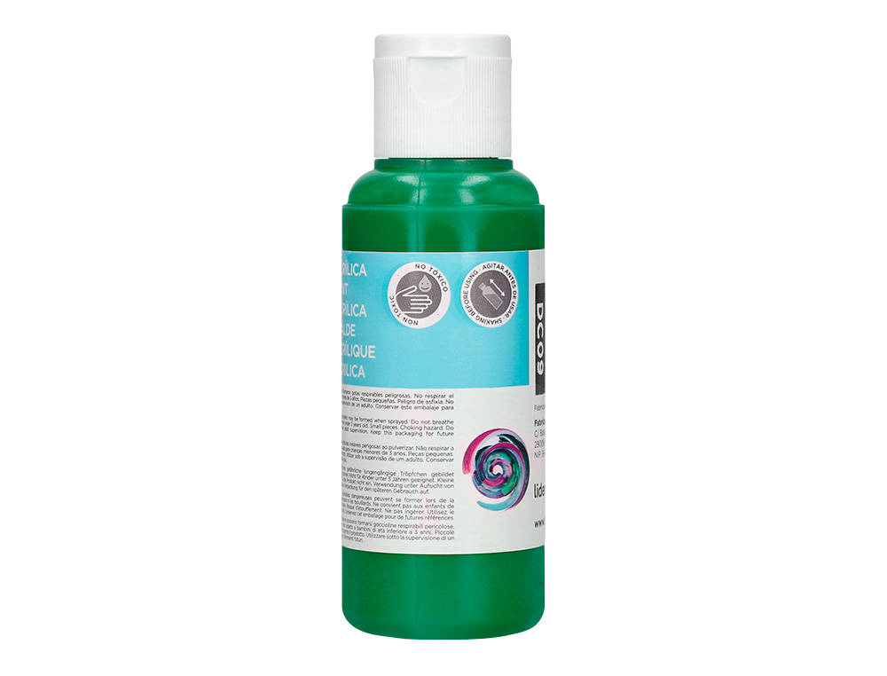 PEINTURE ACRYLIQUE LIDERPAPEL COLORIS VERT FONCE BOUTEILLE 80ML