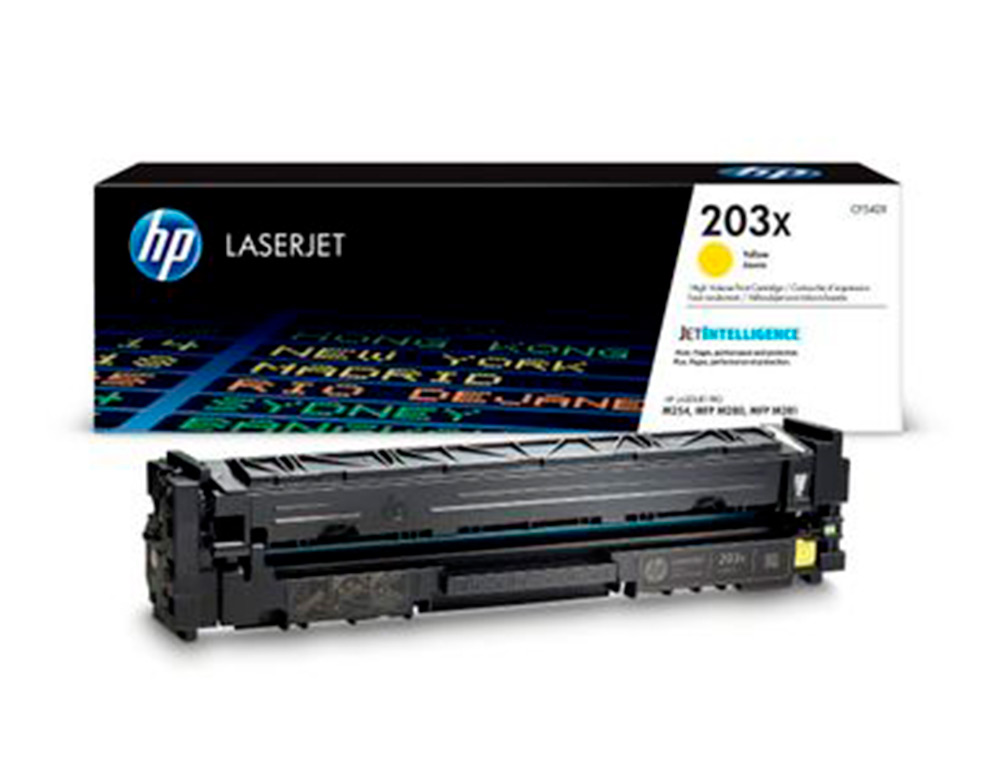 CARTOUCHE HP LASERJET 203X-CF 542X COULEUR JAUNE 2500 PAG