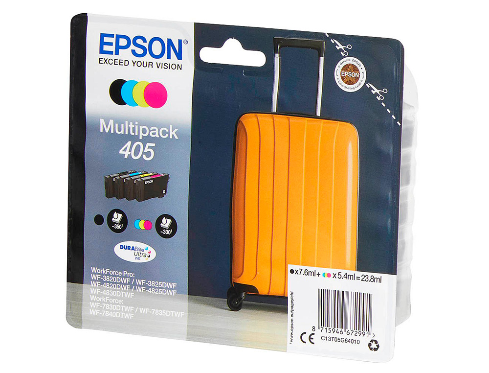 CARTOUCHES EPSON VALISE 405 PACK DE 4
