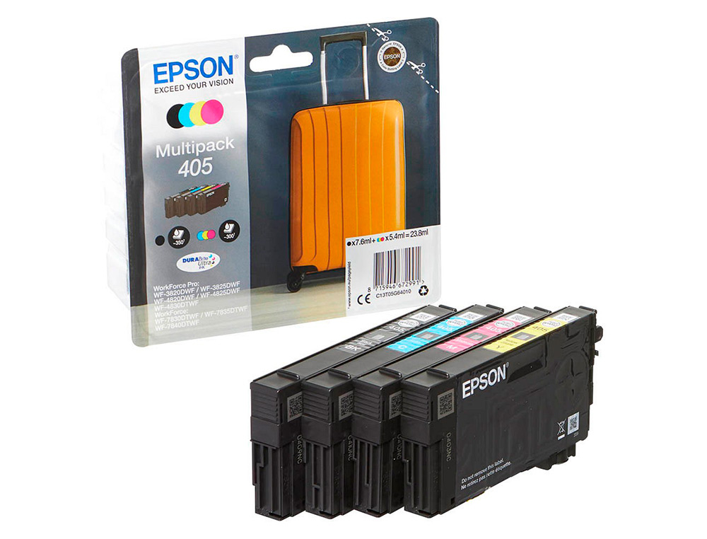 CARTOUCHES EPSON VALISE 405 PACK DE 4