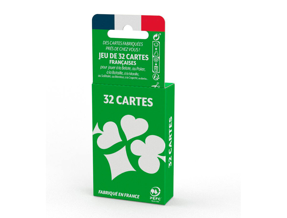 JEU DE 32 CARTES CARTAMUNDI BASIC ECOPACK
