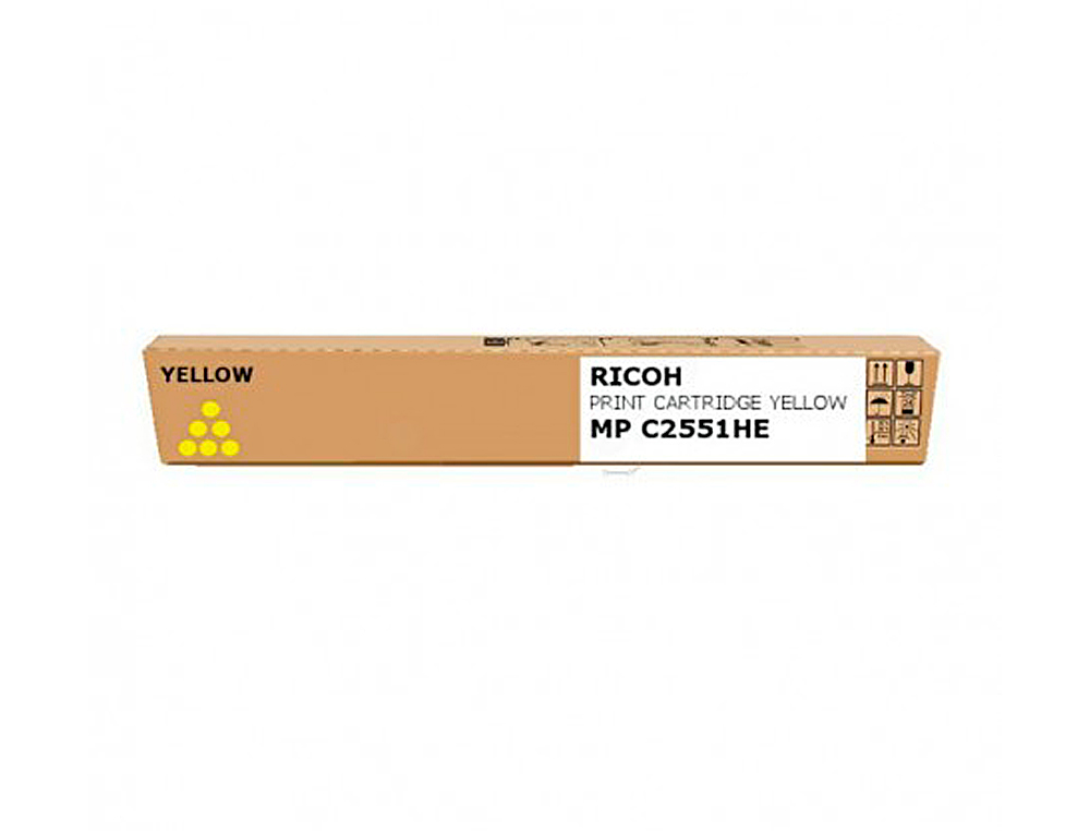TONER RICOH LASER 842062 841507 POUR MPC2551 2051 COULEUR JAUNE 9500P