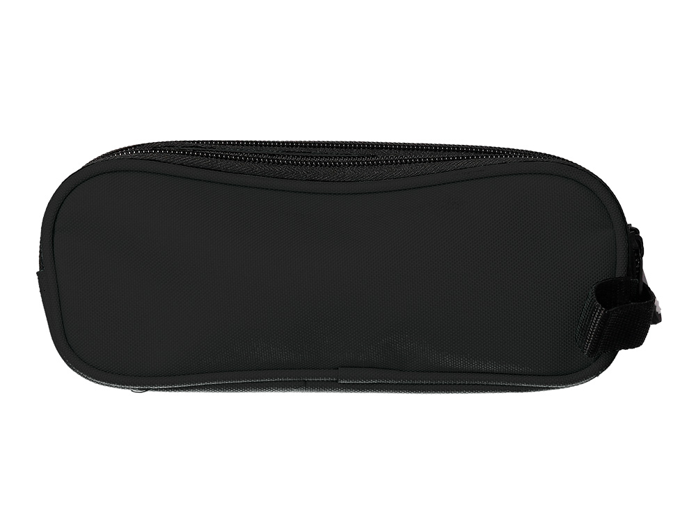 TROUSSE SCOLAIRE ANTARTIK OVALE 2 COMPARTIMENTS 210X60X80MM COLORIS NOIR