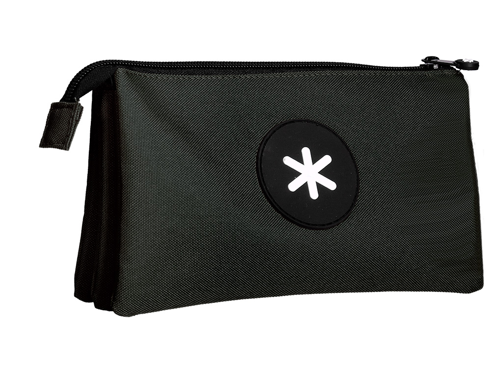 TROUSSE SCOLAIRE ANTARTIK PLATE 3 COMPARTIMENTS         220X30X120MM COLORIS NOIR