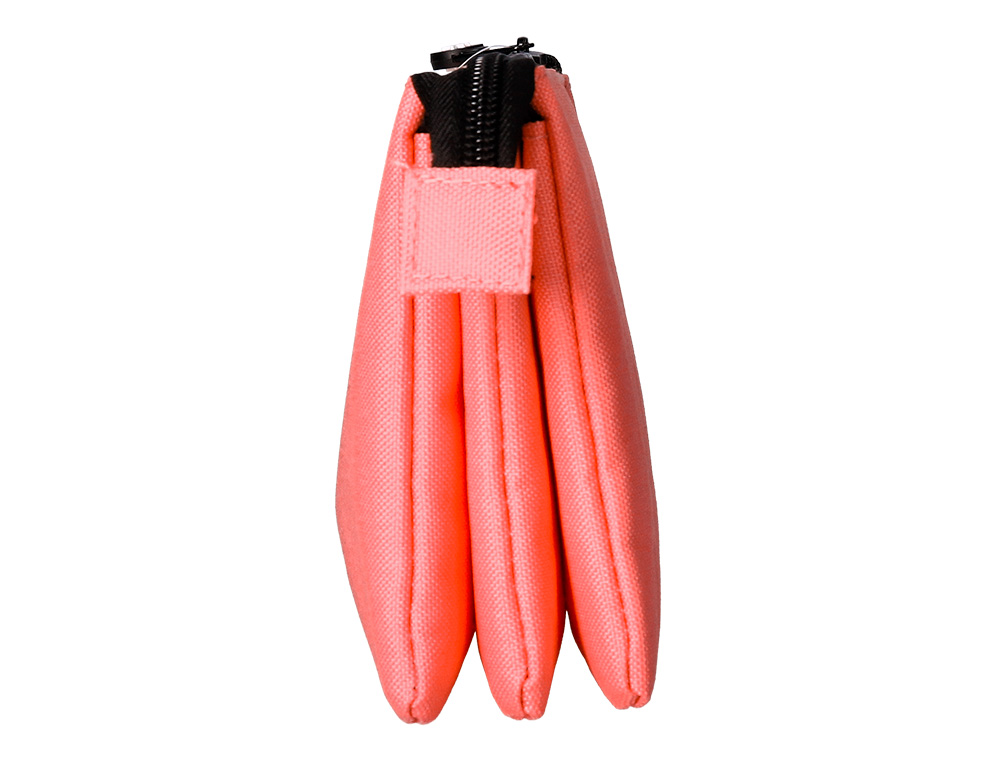 TROUSSE SCOLAIRE ANTARTIK PLATE 3 COMPARTIMENTS 220X30X120MM COLORIS CORAIL