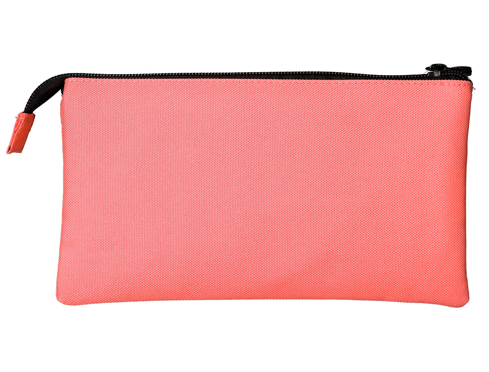 TROUSSE SCOLAIRE ANTARTIK PLATE 3 COMPARTIMENTS 220X30X120MM COLORIS CORAIL