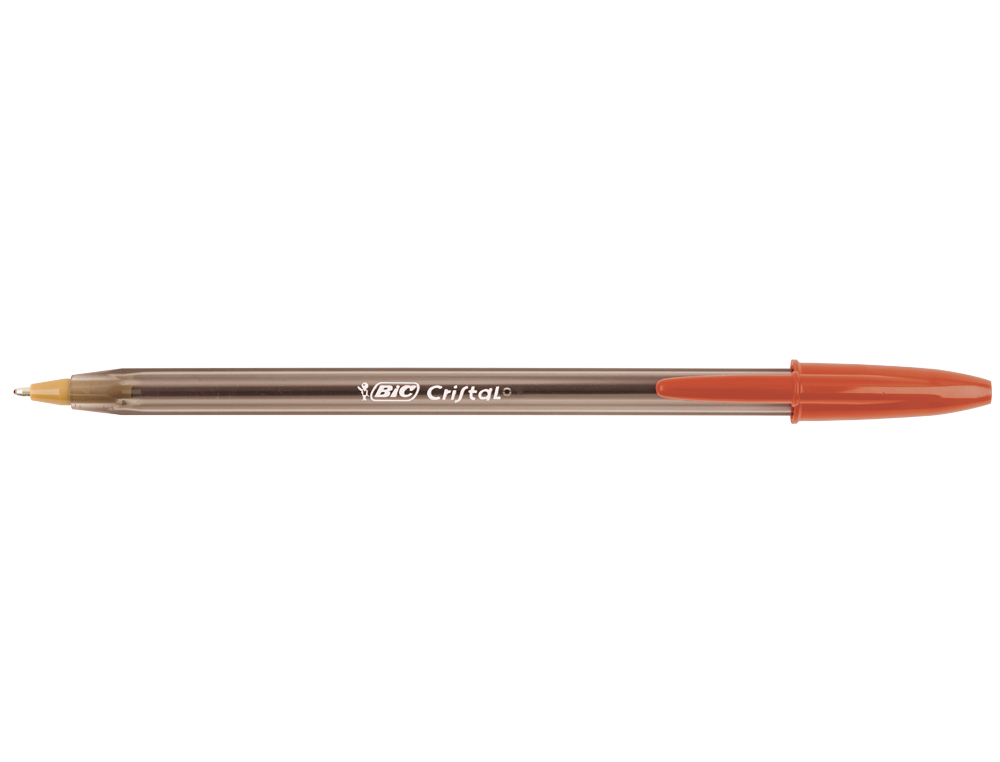 STYLO-BILLE BIC CRISTAL ÉCRITURE MOYENNE 0.5MM ENCRE CLASSIQUE BILLE INDÉFORMABLE CAPUCHON COULEUR ENCRE ROUGE