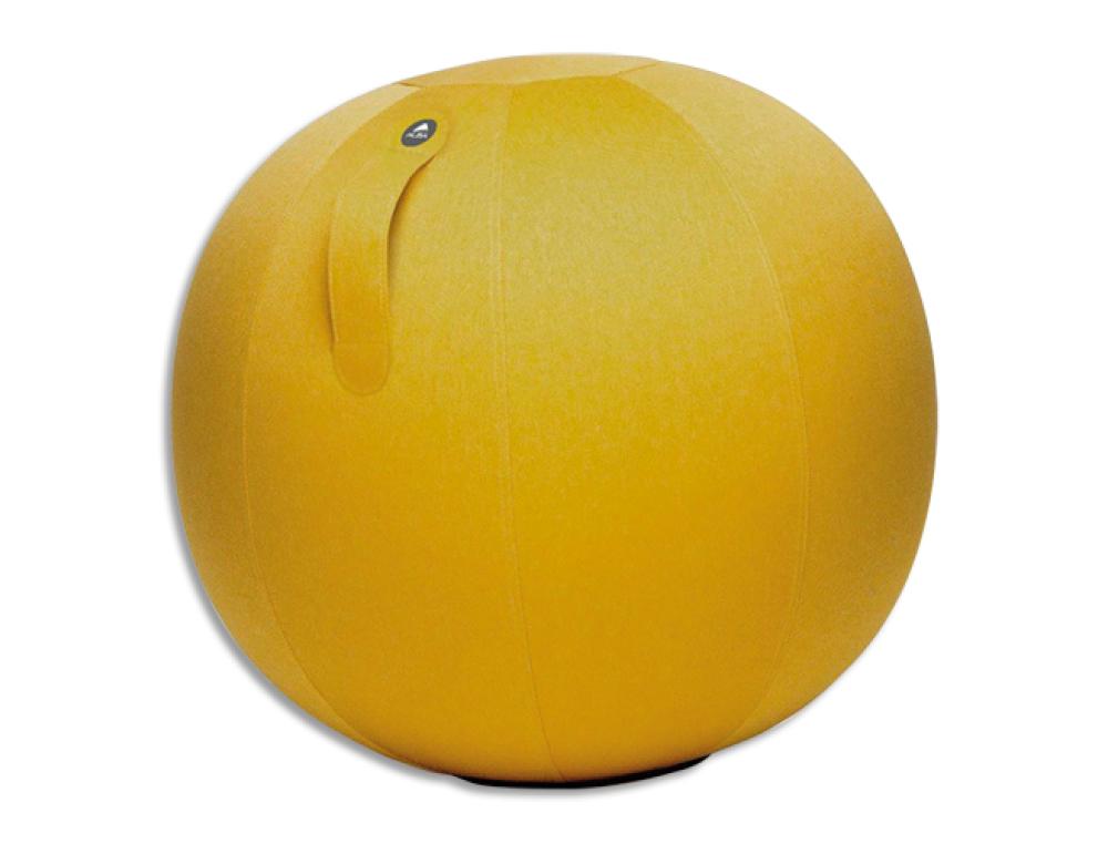 BALLON D'ASSISE ALBA ERGONOMIQUE PVC ET TISSU      POLYESTER SAFRAN