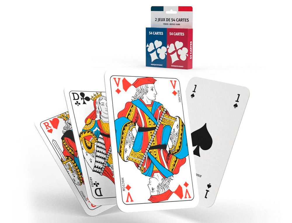2 JEUX DE 54 CARTES CARTAMUNDI ECOPACK