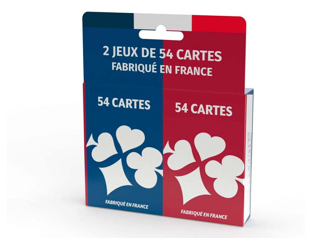 2 JEUX DE 54 CARTES CARTAMUNDI ECOPACK