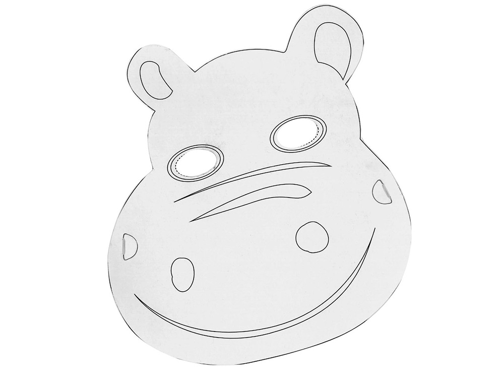 MASQUE PLAT GRAINE CREATIVE A PERSONNALISER CARTON 250G/M2 PETITS ANIMAUX LOT DE 6U