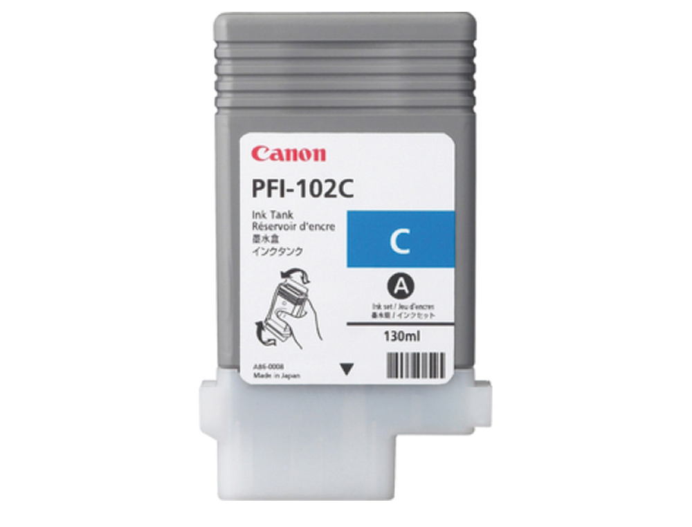 CARTOUCHE CANON JET D'ENCRE POUR IPF500 600 605 610 650 655 700 710 720 750 755 LP17 24 COULEUR CYAN 130ML