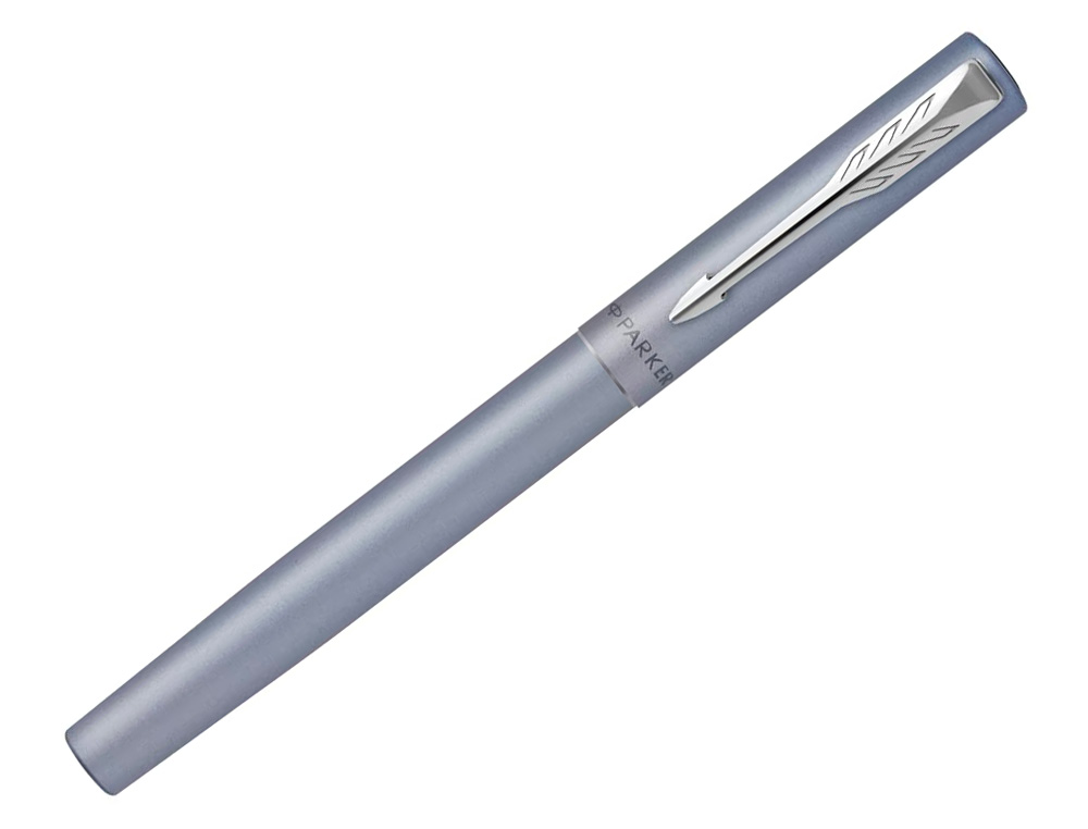 STYLO-PLUME PARKER VECTOR XL METALLIQUE POINTE MOYENNE     SILVER BLEU ARGENT COFFRET    CADEAU