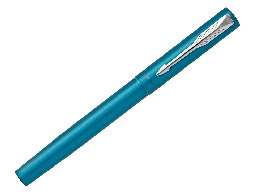 STYLO-PLUME PARKER VECTOR XL METALLIQUE POINTE MOYENNE BLEU CANARD COFFRET CADEAU
