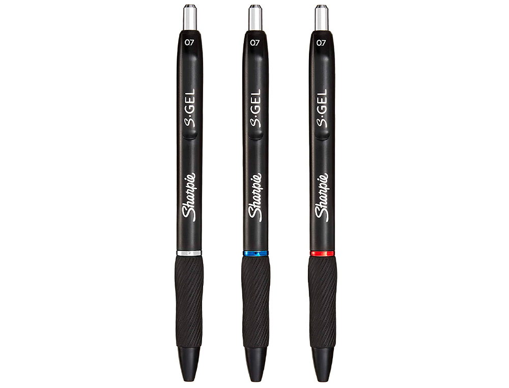 STYLO GEL SHARPIE GEL POINTE MOYENNE 0.7MM COULEUR ASSORTIES BLISTER DE 3