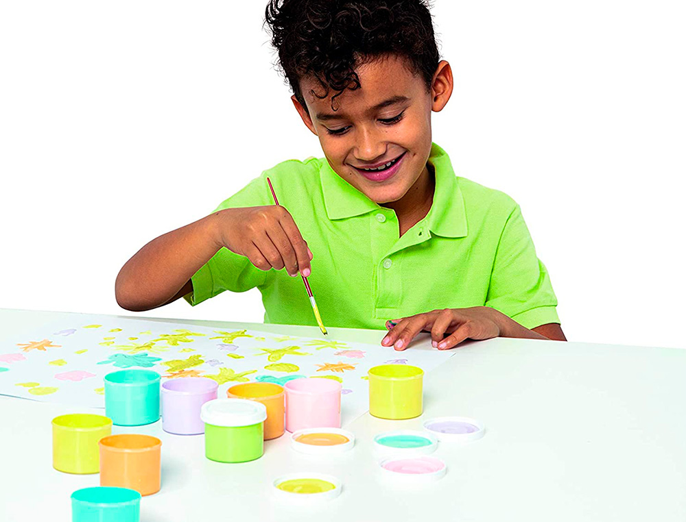 GOUACHE SCOLAIRE JOVI A BASE D'EAU COULEUR PASTEL 6 POTS DE 35 ML + PINCEAU