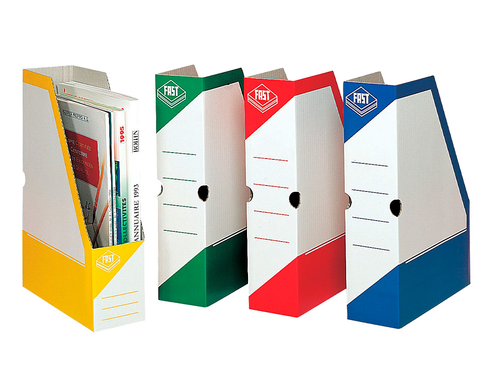 4 PORTE-REVUE FAST 33X25 D8 CARTON FOND MANUEL ASSORTI