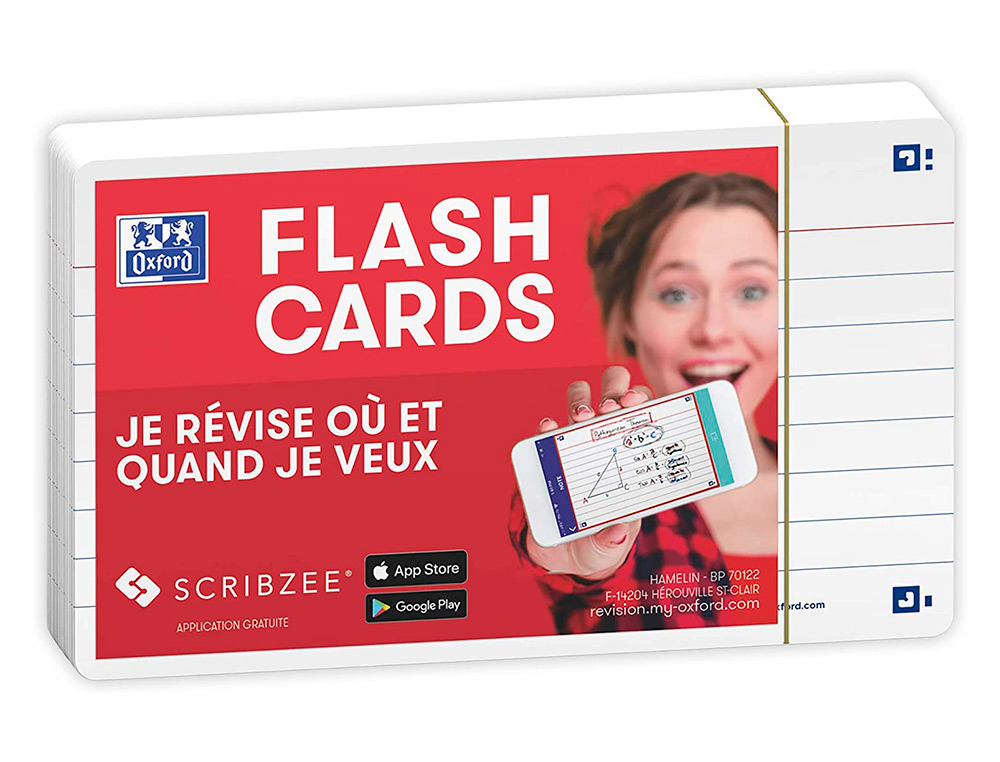 FICHES BRISTOL OXFORD FLASH 2.0 75X125MM 32 FICHES /FILM L7MM CADRE BLANC
