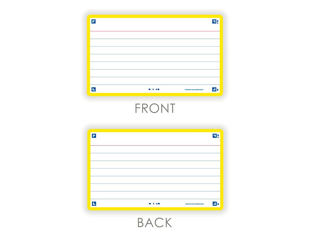 FICHES BRISTOL OXFORD FLASH 2.0 75X125MM 32 FICHES/FILM L7MM CADRE JAUNE