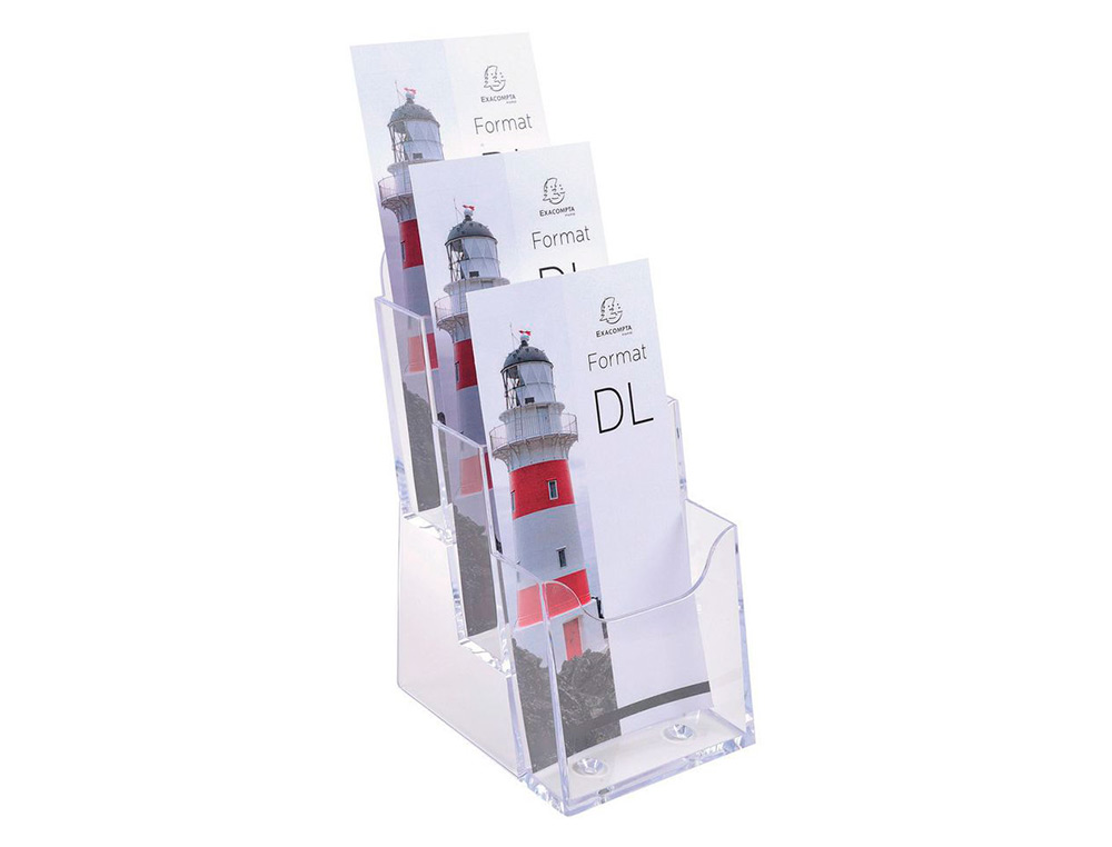 DISTRIBUTEUR EXACOMPTA SIMPLE FORMAT PROSPECTUS 1/3 A4      VERTICAL 3 COMPARTIMENTS DE   PROFONDEUR 28MM