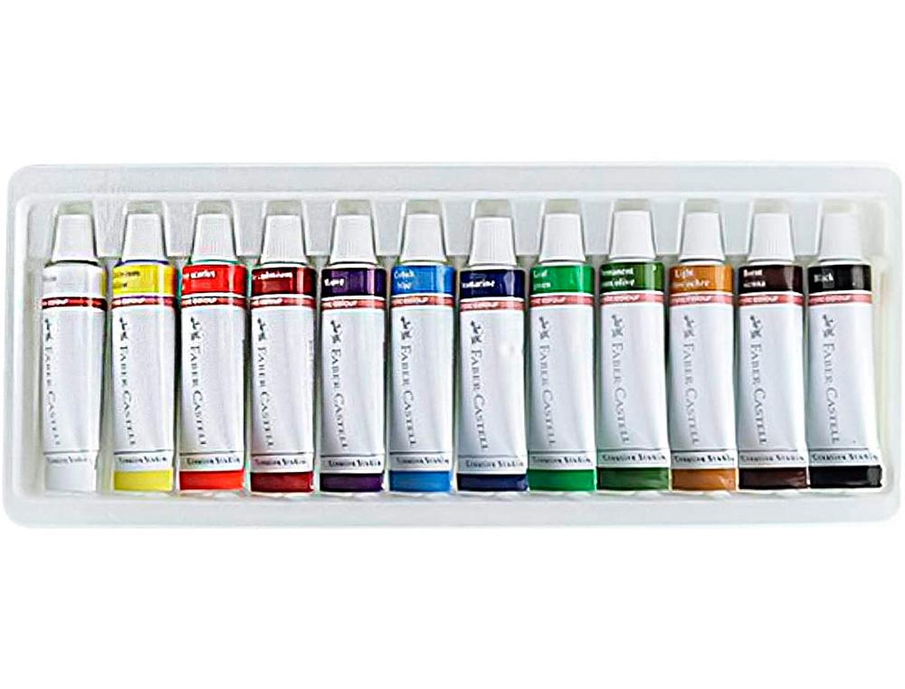 PEINTURE ACRYLIQUE FABER CASTELL BOITE DE 12