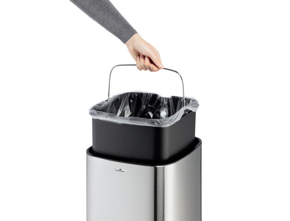 POUBELLE DURABLE A CAPTEUR AUTOMATIQUE ACIER INOXIDABLE A