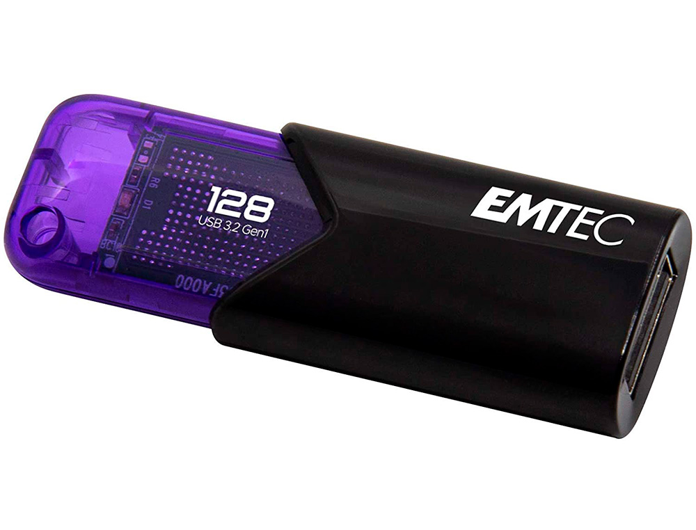 CLE USB EMTEC 3.2 B110 CLICK EASY 128GO COLORIS VIOLET