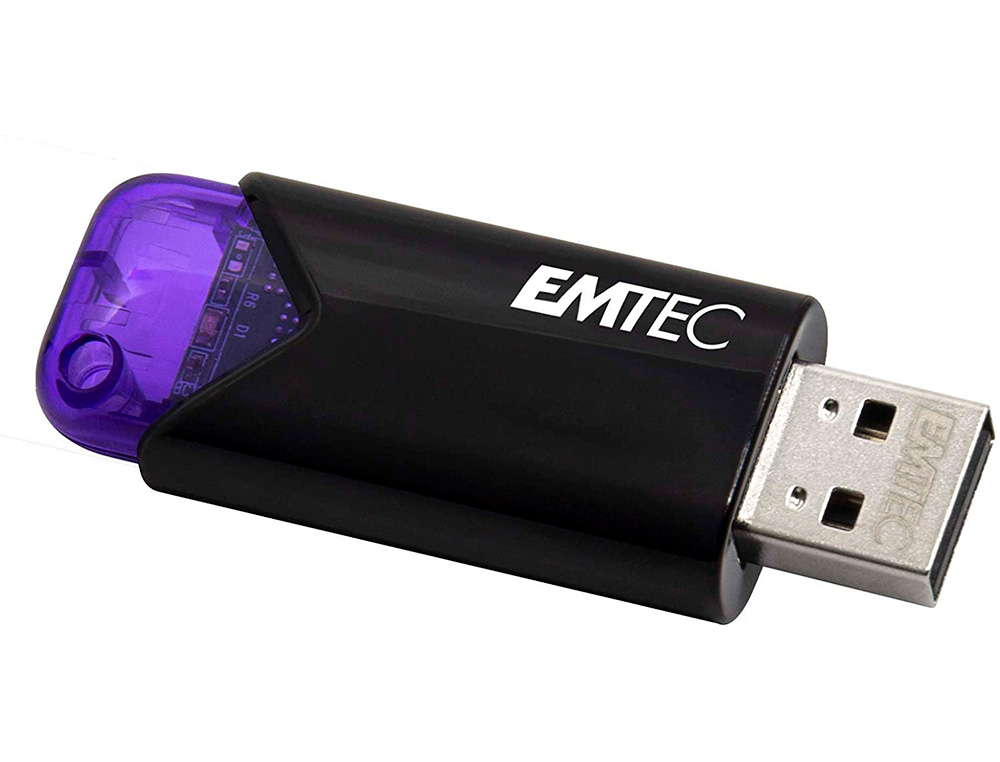 CLE USB EMTEC 3.2 B110 CLICK EASY 128GO COLORIS VIOLET