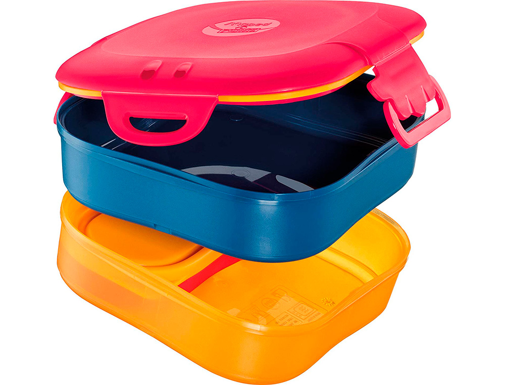 BOITE A DEJEUNER MAPED FIGURATIVE 3-EN-1 POUR ENFANT COLORIS ROSE