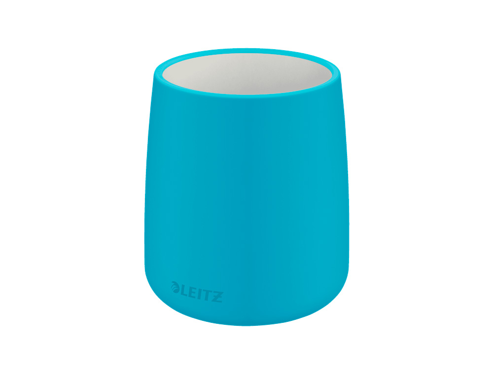 POT A CRAYON LEITZ COSY CERAMIQUE BLEU 108MM DIAMETRE 85MM