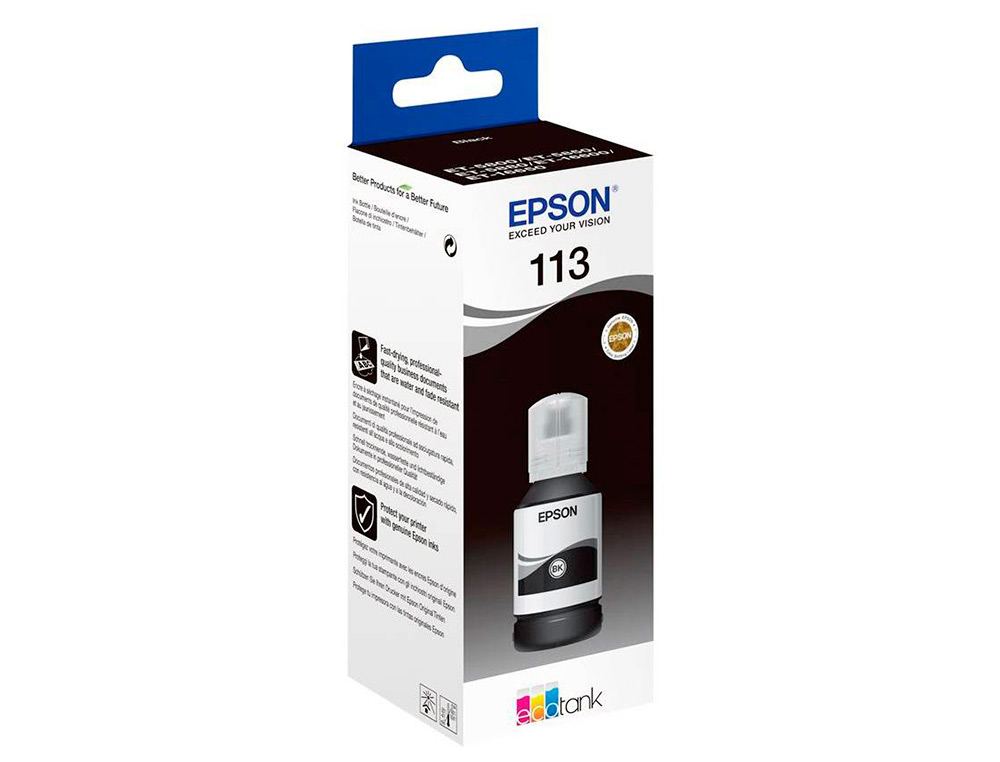 CARTOUCHE ENCRE EPSON ECOTANK C13T06B140 T113 NOIRE