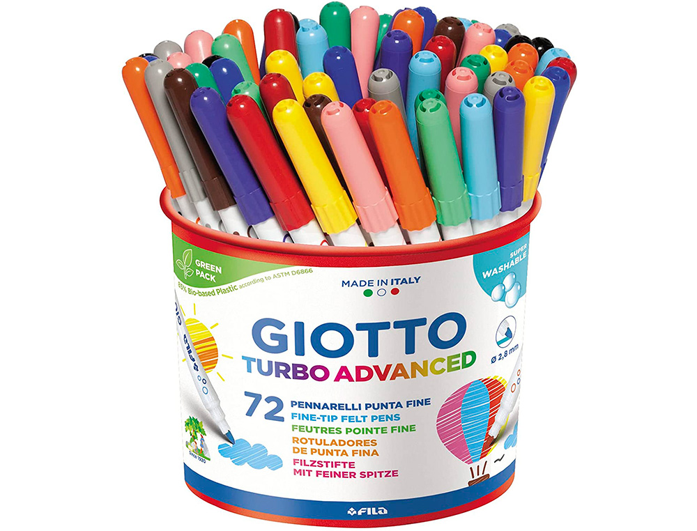 FEUTRE COLORIAGE GIOTTO TURBO ADVANCED POT DE 72