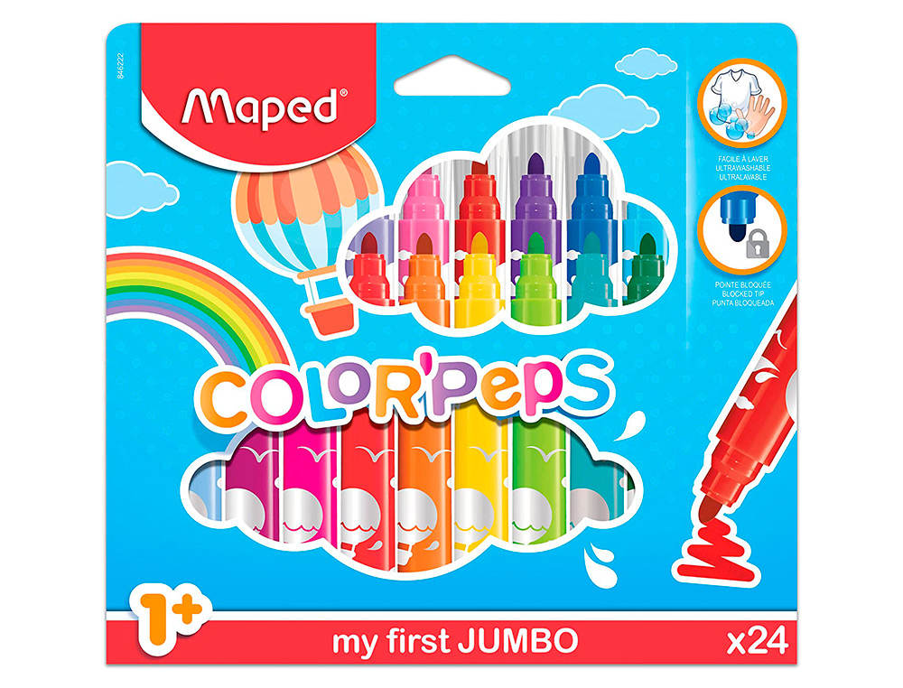 24 FEUTRES PREMIER GE COLOR'PEPS MAXI POUR B B