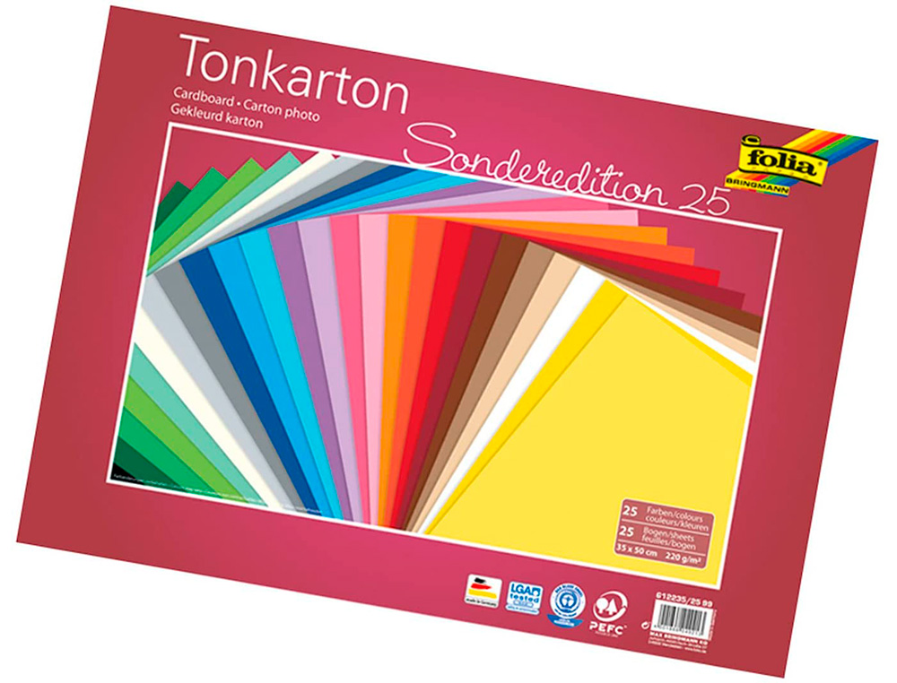 PAPIER CARTONN 180G/M , DIN A4, 100 FEUILLES 10 COLORIS   ASSORTIS
