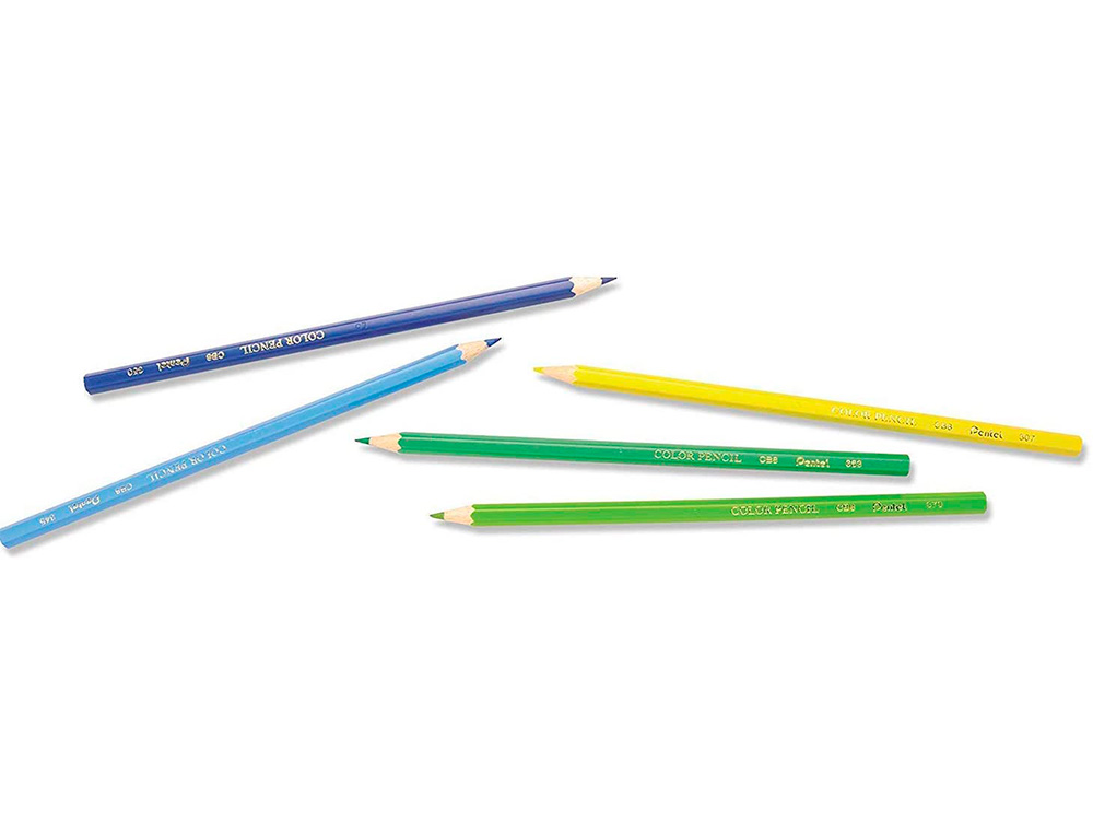 BOITE DE 144 CRAYONS DE COULEURS PENTEL CORPS         HEXAGONAL EN BOIS COLORIS     ASSORTIS