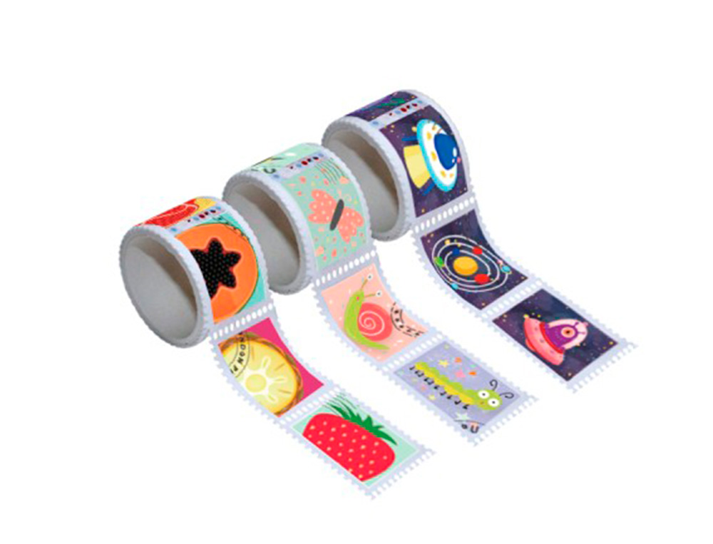 PACK 425 TIMBRES SODERTEX ADH SIFS ROULEAU BONS POINTS + CARTABLE 2,5 MMX5M 3 ROULEAUX ASSORTIS